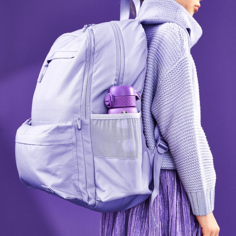 ION8, Księżniczki, bidon stalowy z ustnikiem, fioletowy, 600 ml