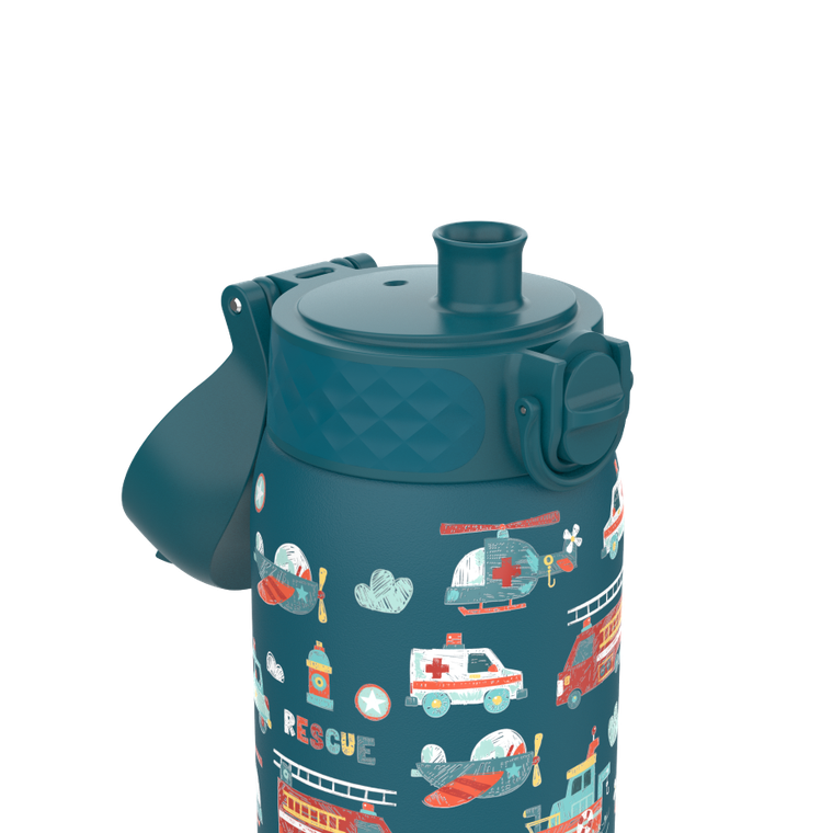 ION8, Pojazdy ratownicze, bidon z ustnikiem ze stali nierdzewnej, morski, 400 ml
