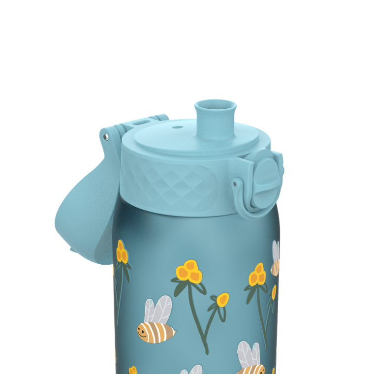 Ion8, Pszczółki, bidon z ustnikiem, niebieski, 350 ml