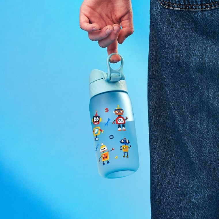 ION8, Roboty, bidon z ustnikiem, niebieski, 350 ml