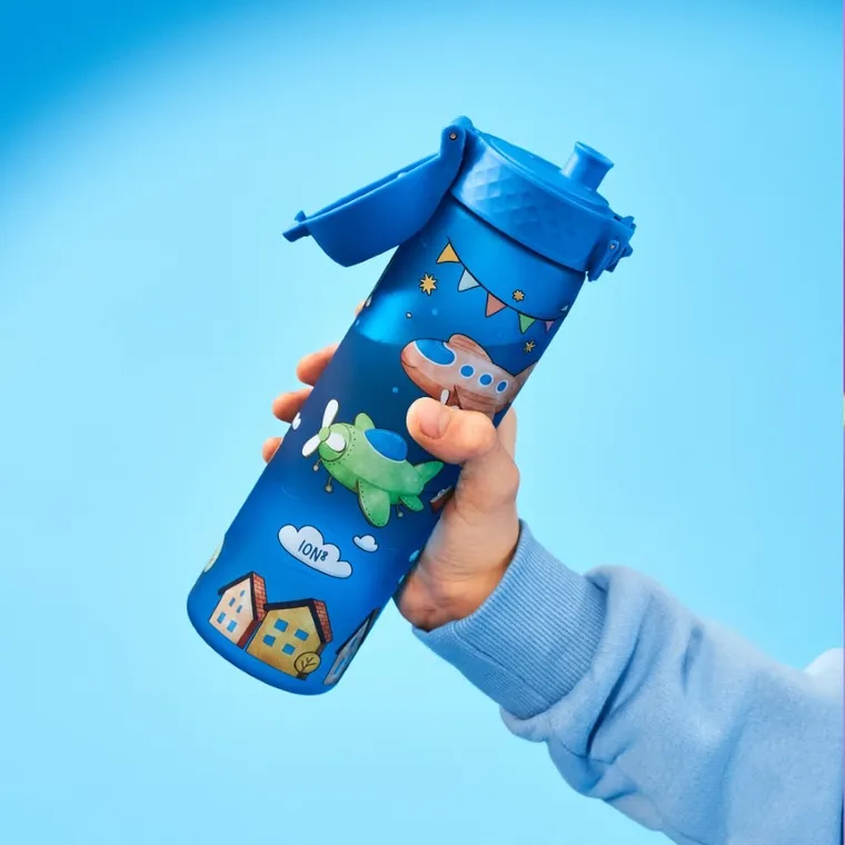 Ion8, Samoloty, bidon z ustnikiem, niebieski, 500 ml