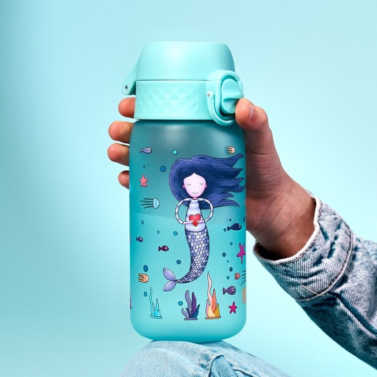 Ion8, Syrenki, bidon z ustnikiem, niebieski, 350 ml