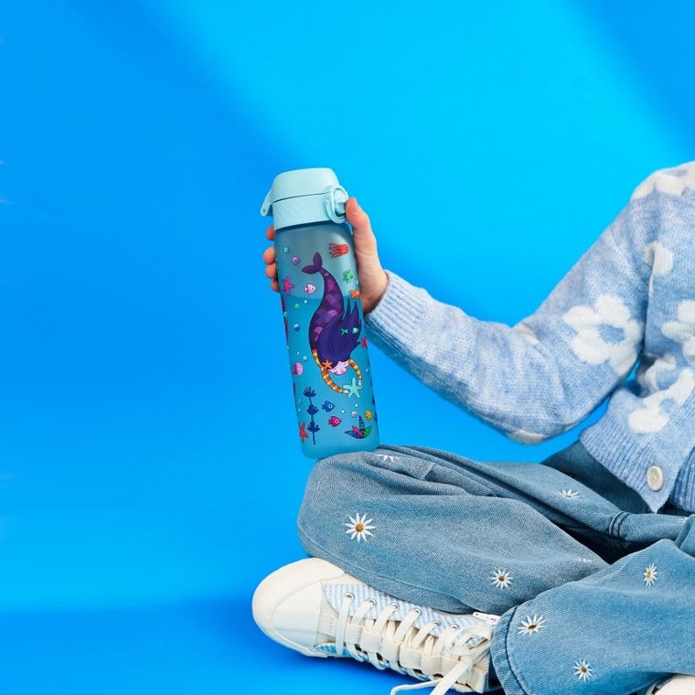 ION8, Syrenki, bidon z ustnikiem, niebieski, 500 ml