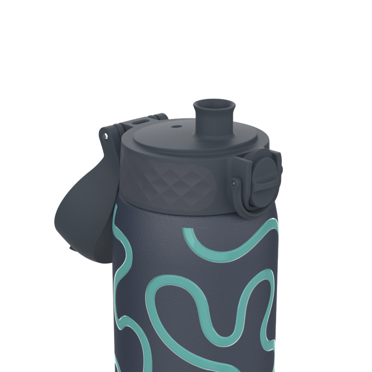 ION8, Szlaczki, bidon termiczny z ustnikiem, próżniowy, granatowy, 320 ml