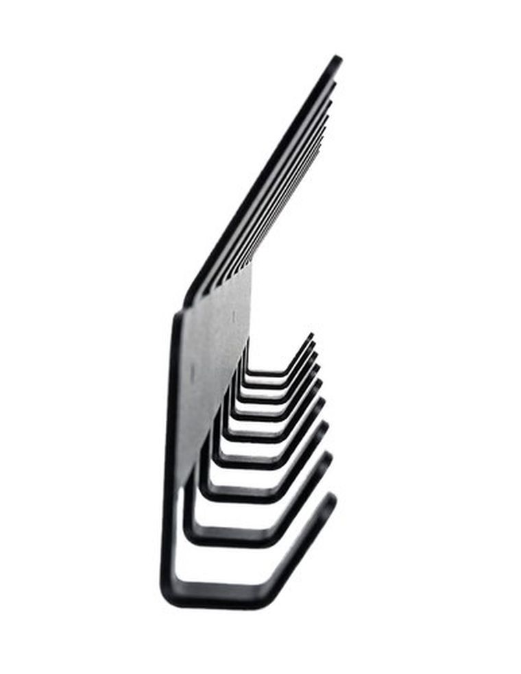 Iso Trade, wieszak ścienny, 17 haków, czarny