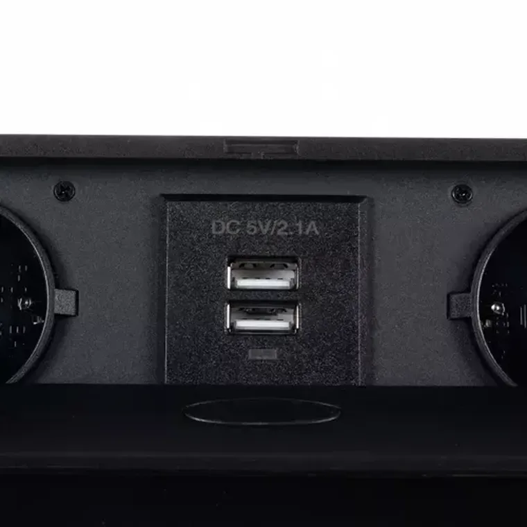 Izoxis, gniazdo chowane w blat USB, podwójne