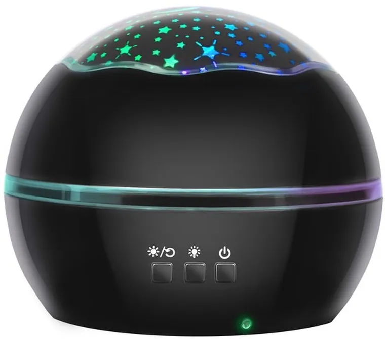 Izoxis, lampka nocna z projektorem, czarna