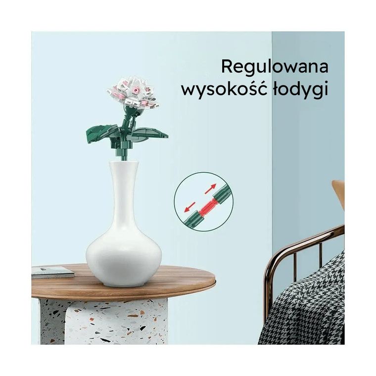 J Bricks, Kwiat Kamelia, klocki konstrukcyjne, 127 elementów