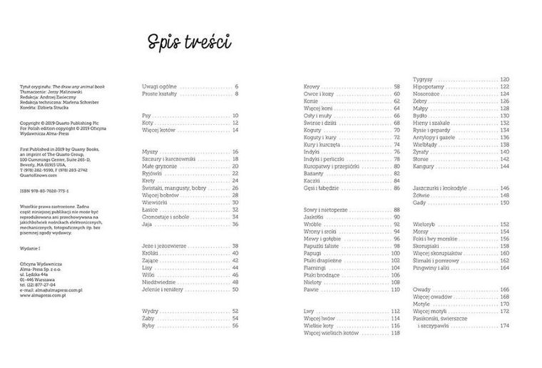 Jak narysować każde zwierzę? Ponad 150 prostych sposobów rysowania krok po kroku dowolnego stworzenia