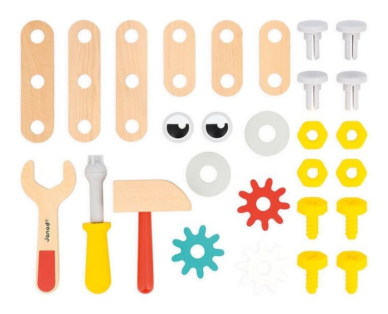 Janod, Brico'Kids, skrzynka z narzędziami, robot