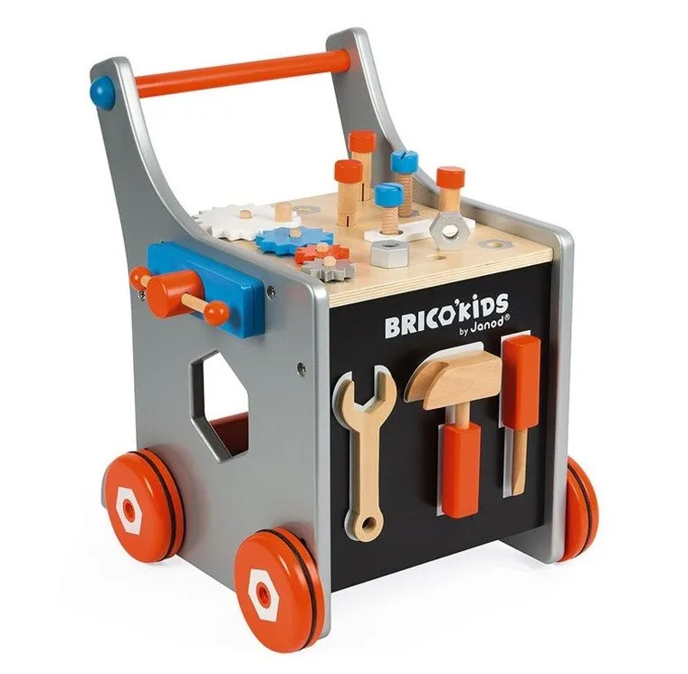 Janod, Brico‘Kids, wózek, warsztat magnetyczny z narzędziami