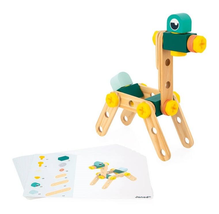 Janod, Brico'kids, zestaw konstruktora, 100 elementów