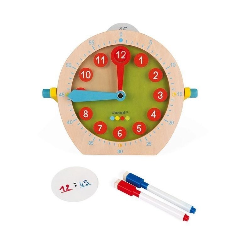 Janod, Essentiel, drewniany zegar do nauki o czasie