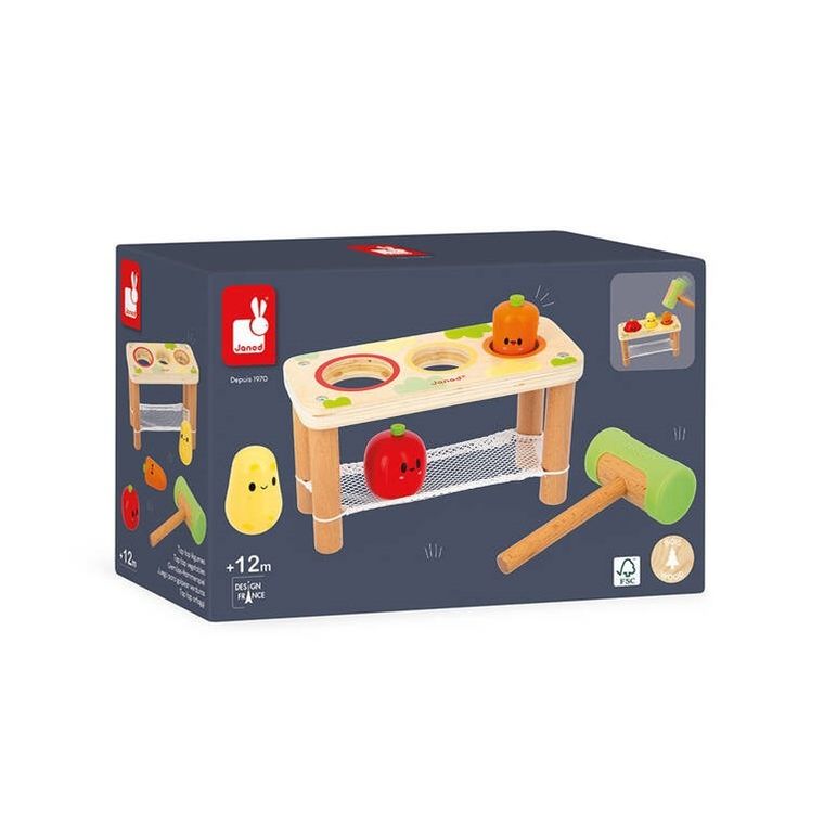 Janod, Farma, drewniana przebijanka, warzywa