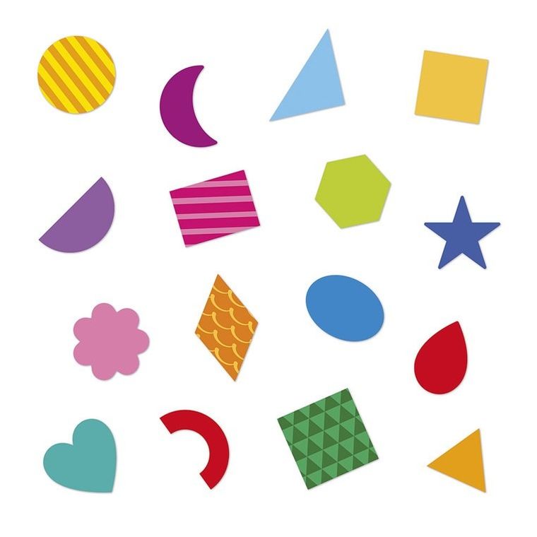 Janod, Figury geometryczne, naklejki, 300 szt.
