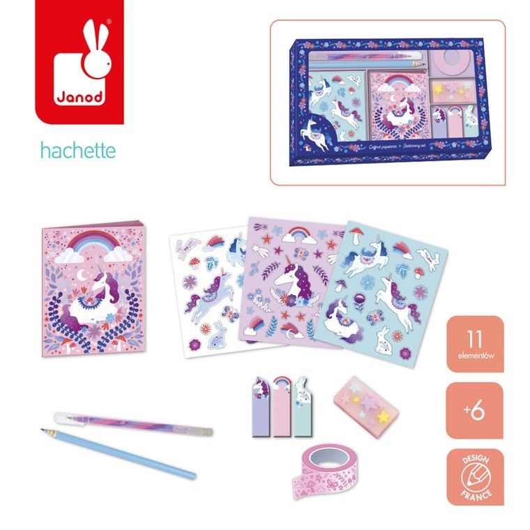 Janod, Jednorożce, Kraina snów, zestaw piśmienniczy