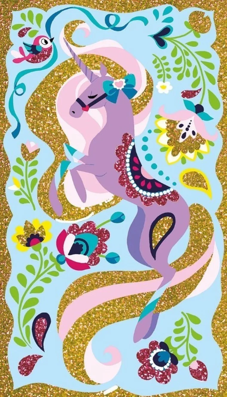 Janod, Jednorożce, magiczny brokat, zestaw kreatywny, 7+