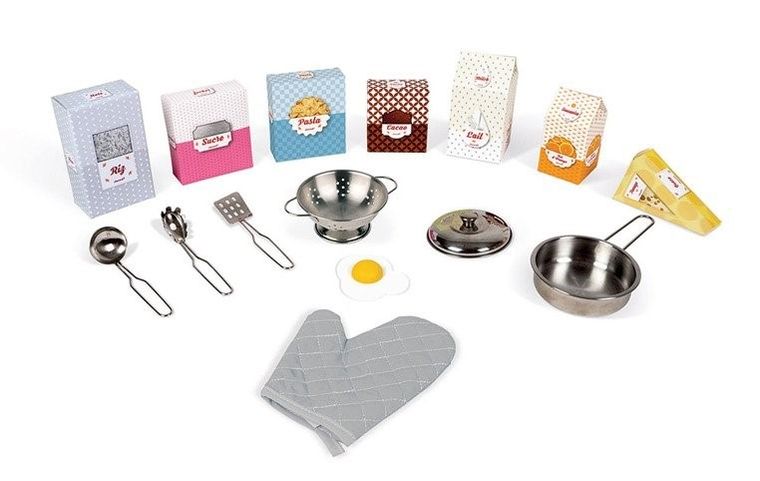 Janod, Lagoon, kuchnia drewniana XL, z dźwiękiem i 15 akcesoriami