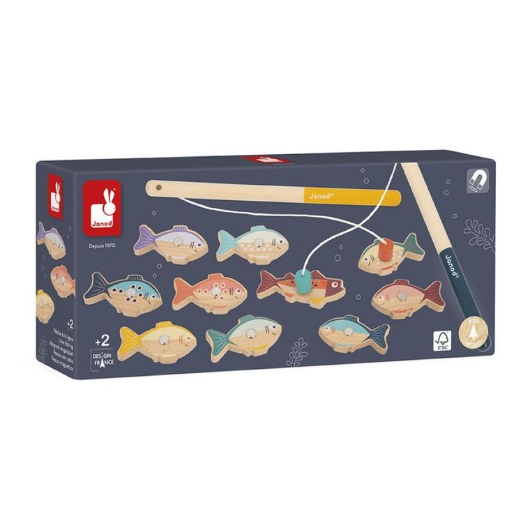 Janod, łowienie rybek, drewniana gra zręcznościowa