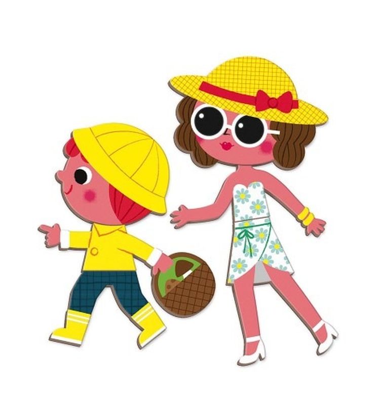 Janod, Magneti’book, 4 pory roku, magnetyczna układanka