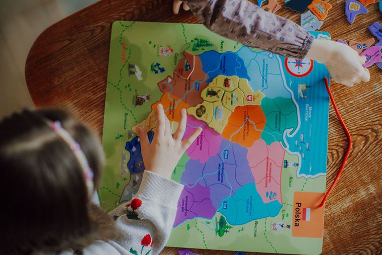 Janod, Mapa Polski, puzzle magnetyczne, 69 magnesów