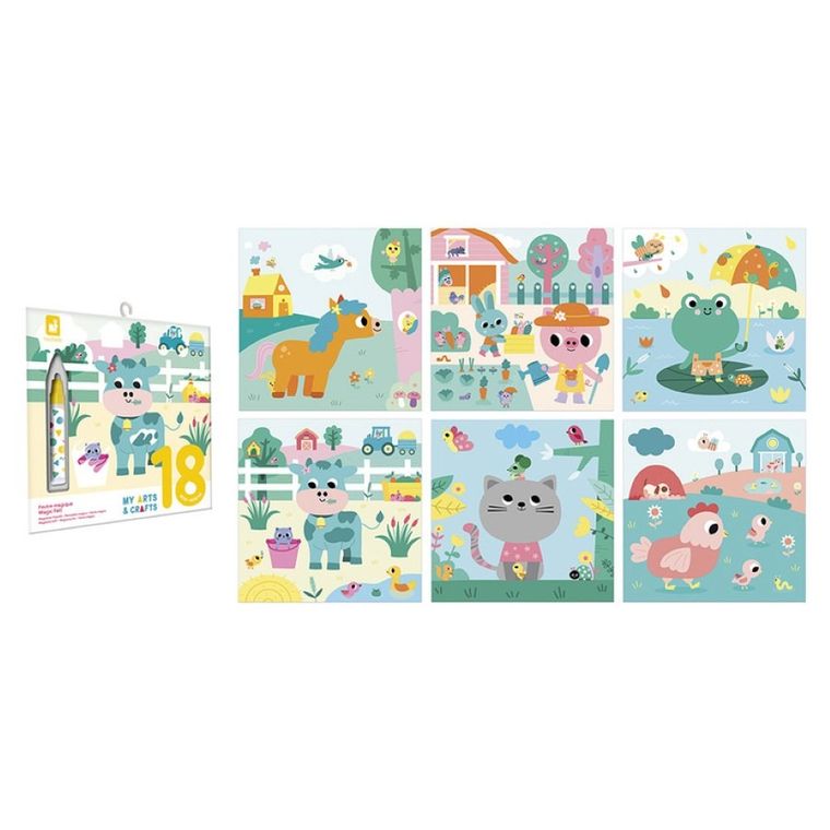 Janod, My arts & crafts, zestaw kreatywny, kolorowanka wodna