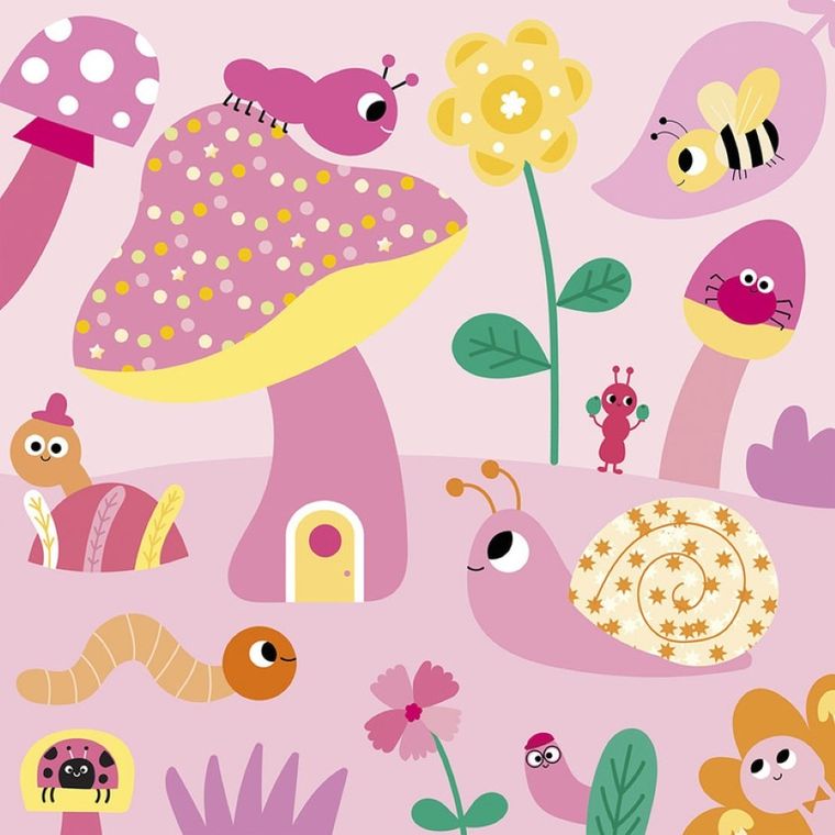 Janod, My arts & crafts, zestaw kreatywny, naklejki z filcu i magiczny pisak