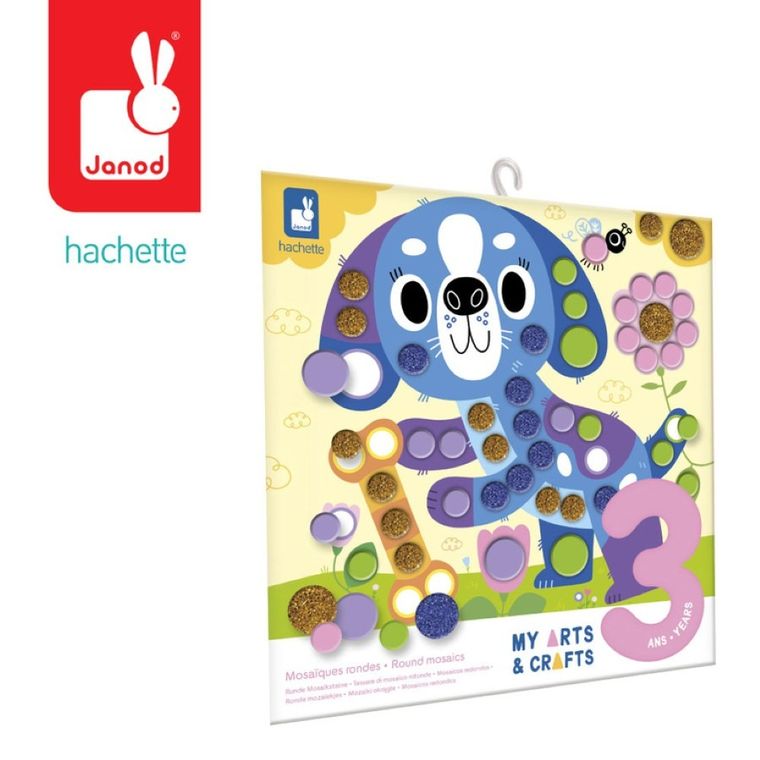 Janod, My arts & crafts, Zwierzęta, piankowe naklejki, multizestaw kreatywny