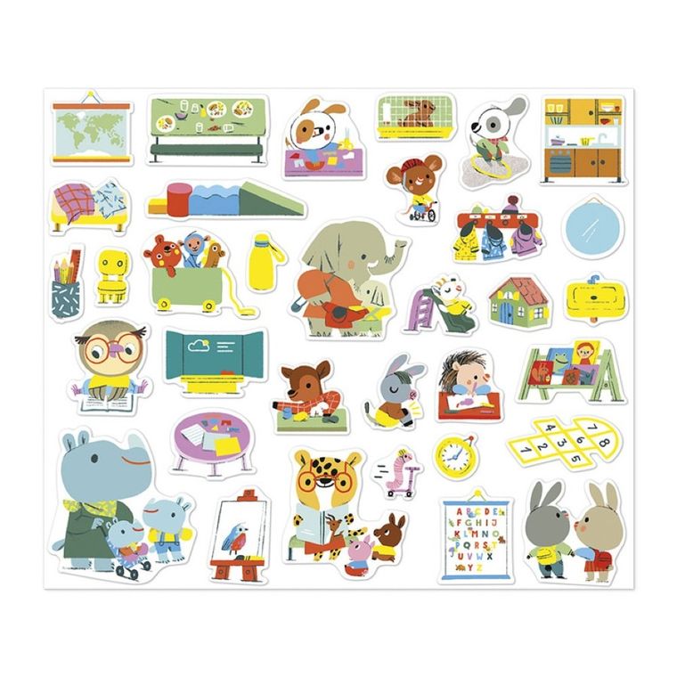 Janod, naklejki, przedszkole, 200 szt.