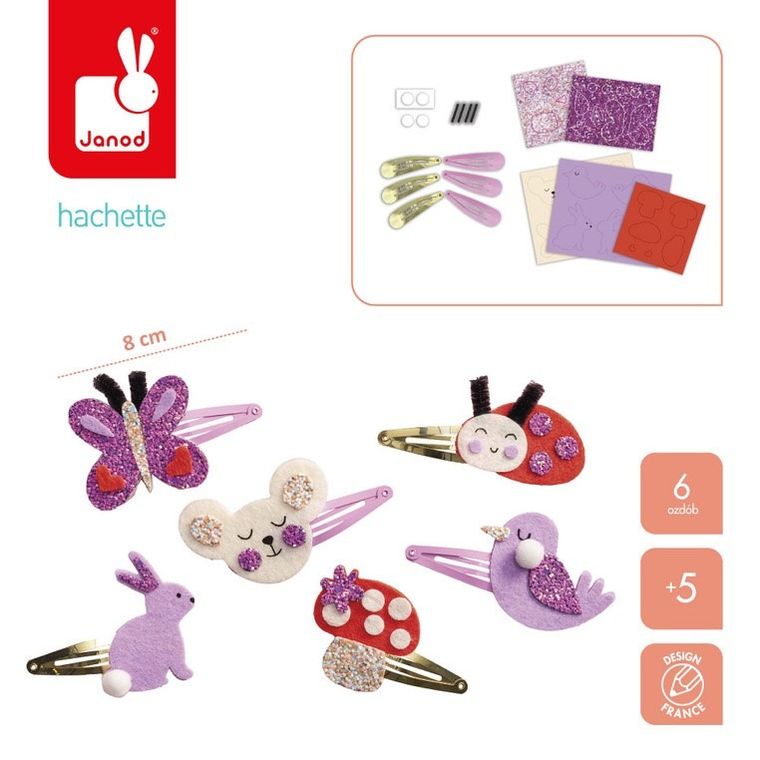 Janod, Ogród, zestaw do tworzenia spinek do włosów