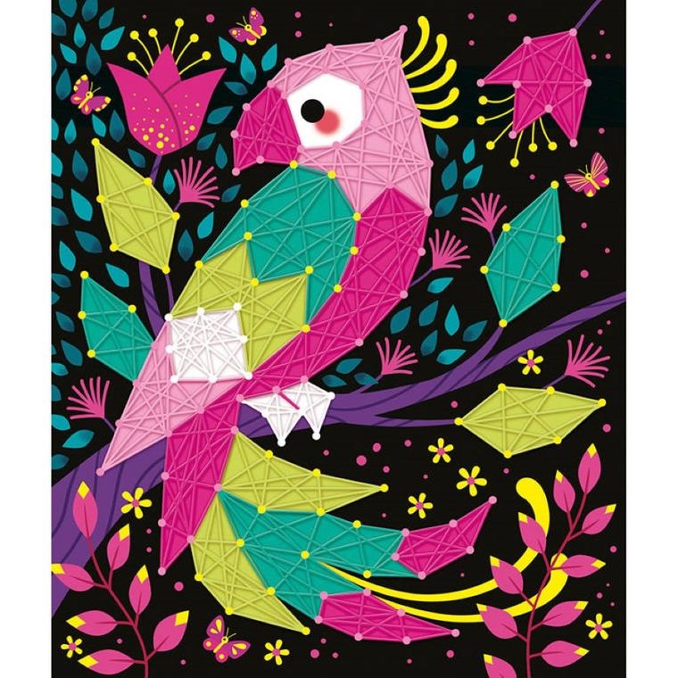 Janod, Przeplatanka 3D, String Art., Zwierzęta dżungli, zestaw kreatywny