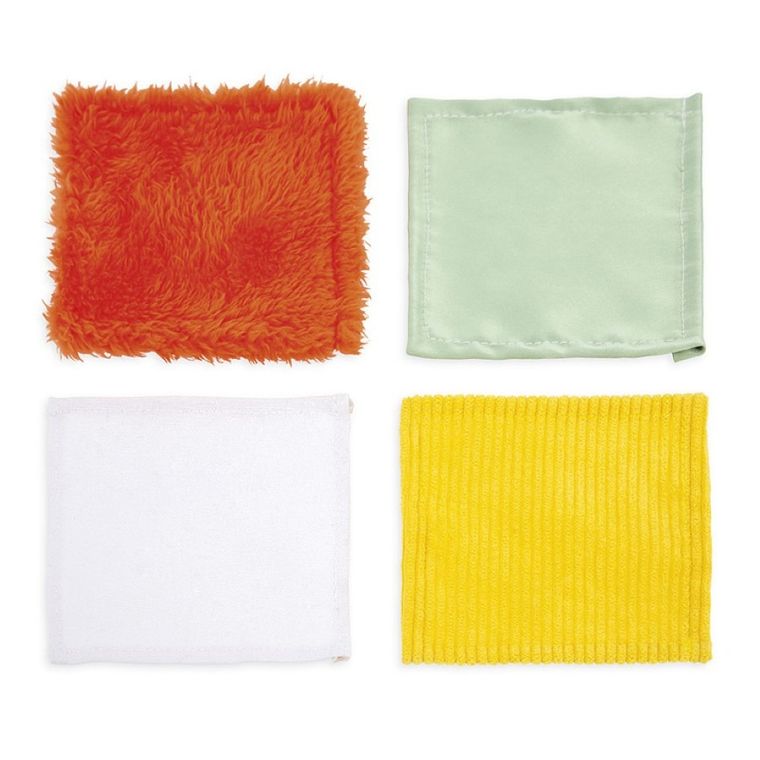 Janod, Pure, sorter drewniany, pudełko sensoryczne z chusteczkami