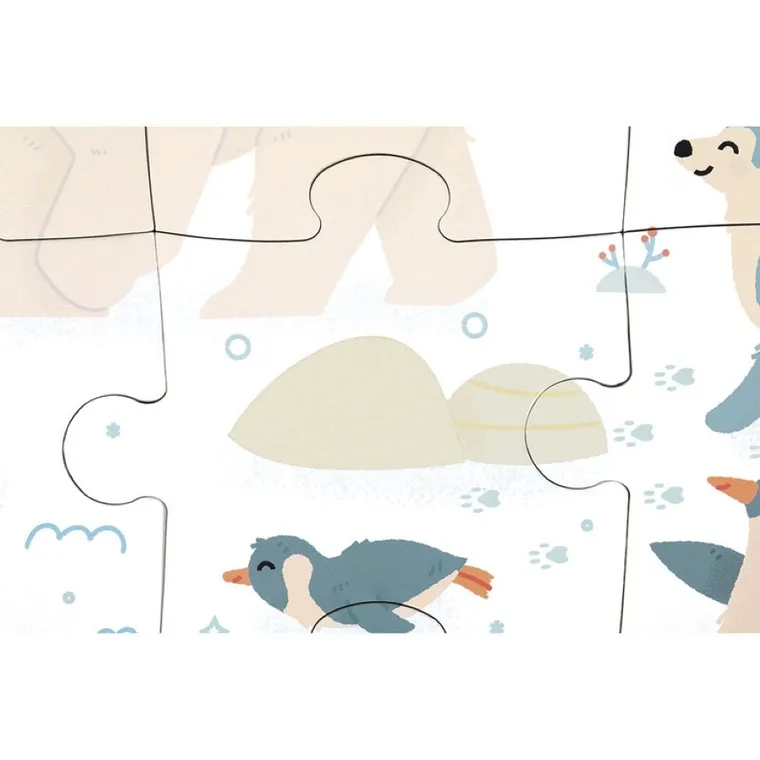 Janod, puzzle sensoryczne, kraina polarna, 20 elementów