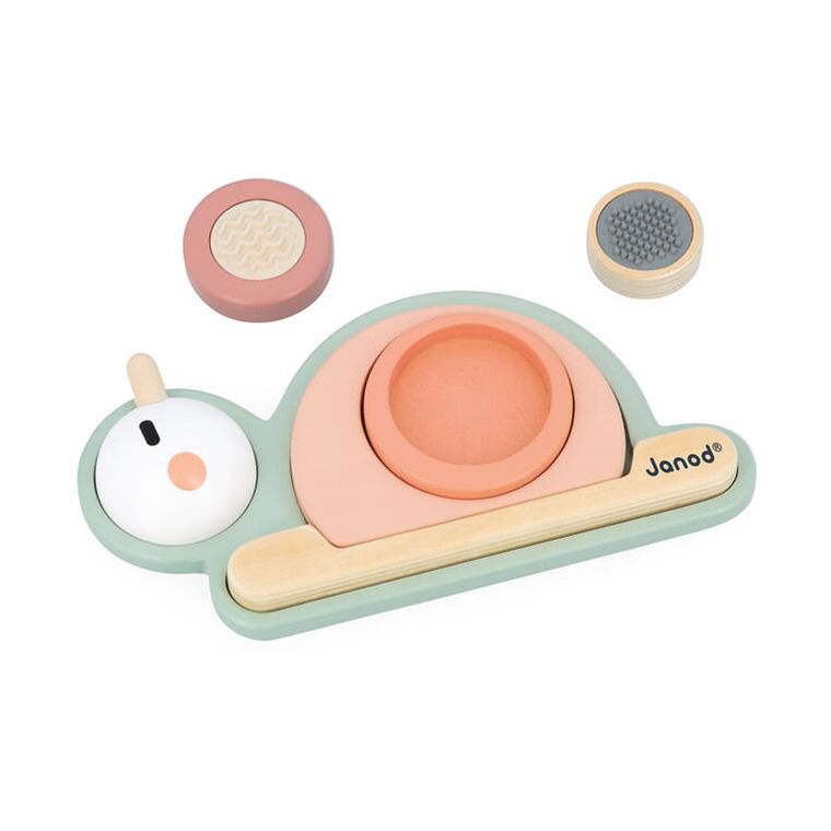 Janod, Ślimak, drewniana układanka sensoryczna