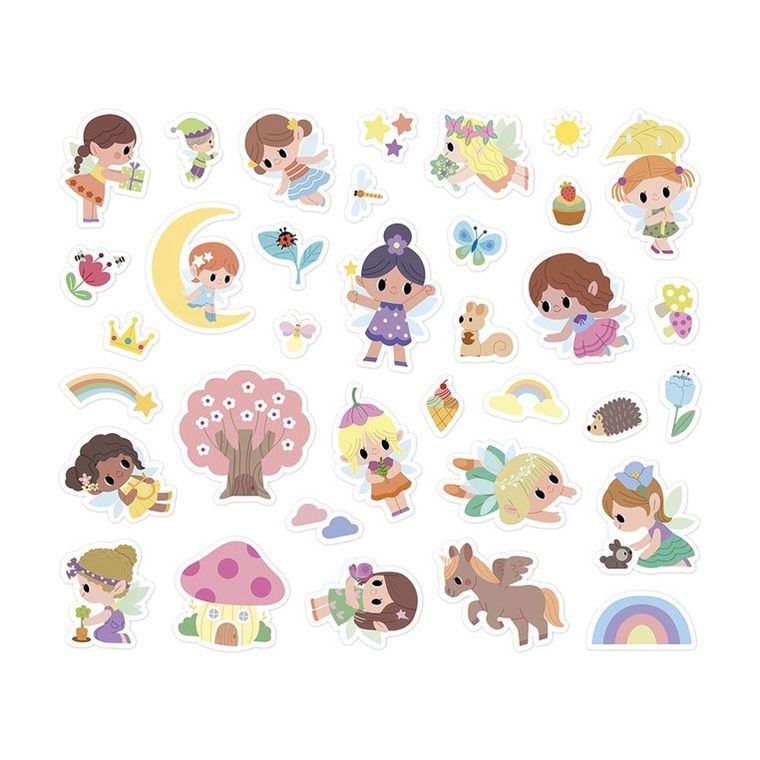 Janod, Wróżki, naklejki na arkuszach, 200 szt.