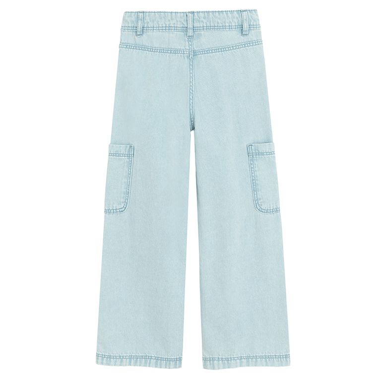 Jasnoniebieskie jeansy wide leg z regulacją Cool Club