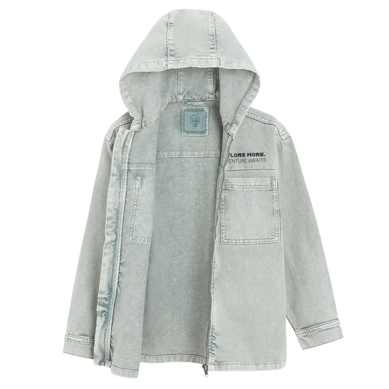 Jeansowa kurtka z kapturem Cool Club