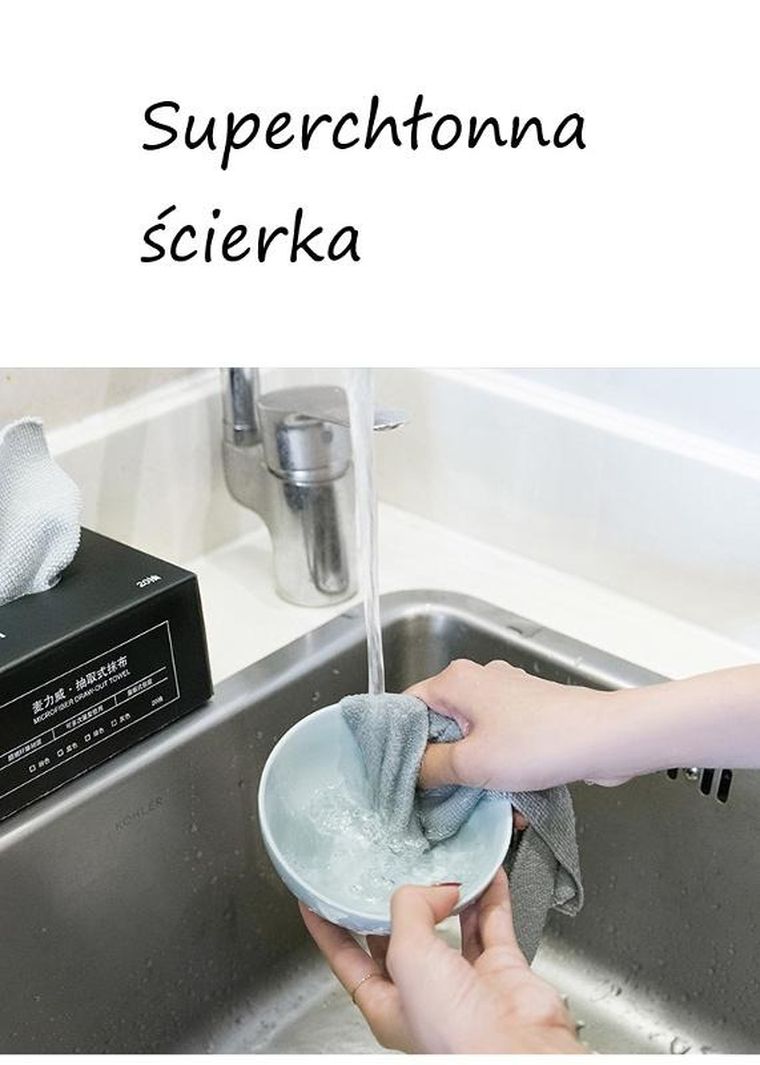 Jednorazowe ściereczki z mikrofibry do użytku domowego, 20 szt.