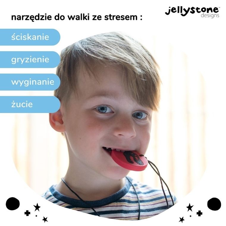 Jellystone Designs, Dinozaur, wisiorek antystresowy, czerwony