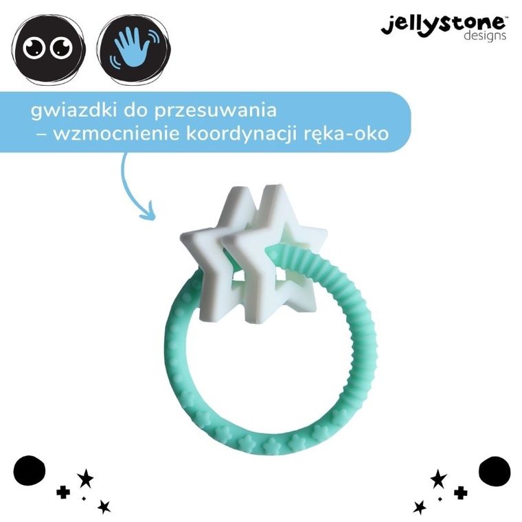 Jellystone, gryzak, gwiazdki, miętowy