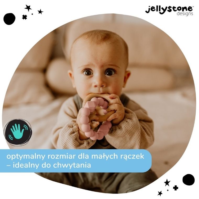 Jellystone, gryzak księżycowy, jasnoróżowy