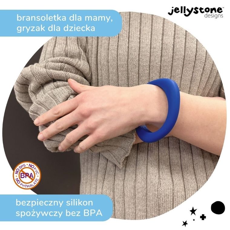 Jellystone, Organic Bangle, bransoletka silikonowa, granatowa