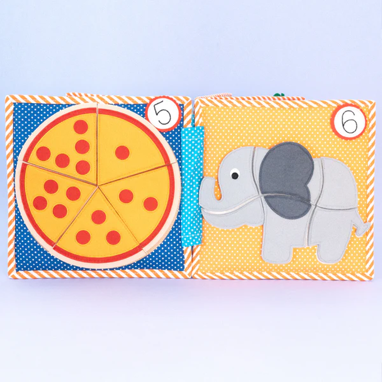 Jolly Designs. 1 2 3. Książeczka sensoryczno-manipulacyjna