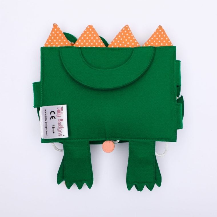 Jolly Designs. Krokodyl. Podróżna książeczka sensoryczno-manipulacyjna