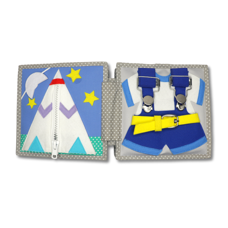 Jolly Designs. Mały Pilot. Książeczka sensoryczno-manipulacyjna