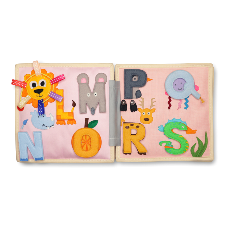 Jolly Designs. Moje Pierwsze ABC. Książeczka sensoryczno-manipulacyjna