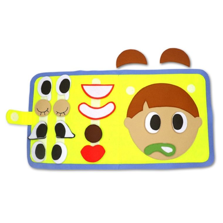 Jolly Designs. Uczucia. Książeczka sensoryczna