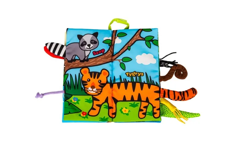 JollyBaby, Zwierzaki Dżungli, miękka książeczka