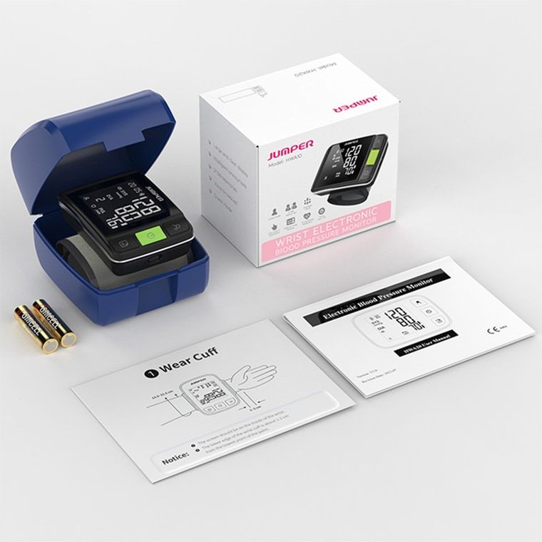 Jumper, HWA11, medyczny ciśnieniomierz nadgarstkowy z aplikacją, czarny