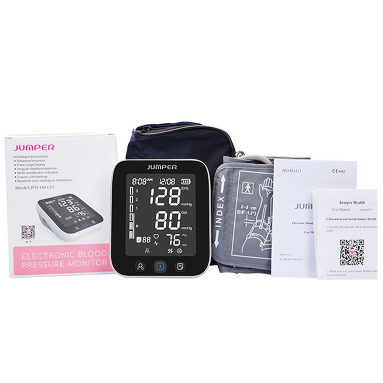 Jumper, JPD-HA121, medyczny ciśnieniomierz naramienny z aplikacją, czarny